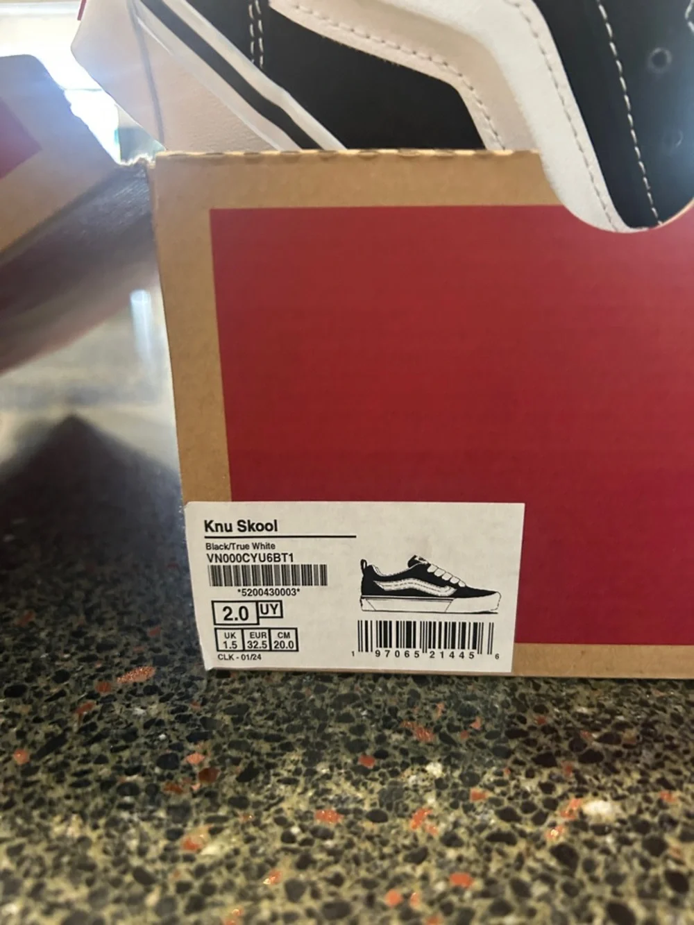 Vans Kids Black and White Canvas Low-Top Sneakers - Picture 2 of 6